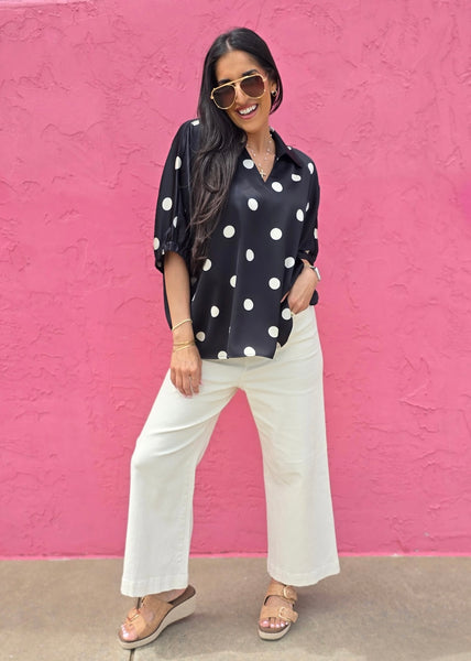 Potentially Pleasing Polka Dot Top