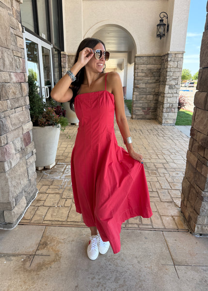 Powerful Love Red Maxi Dress