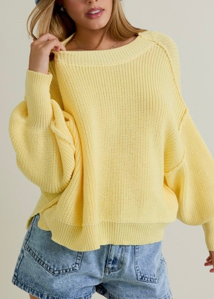 Brighten Up Yellow Pullover Sweater