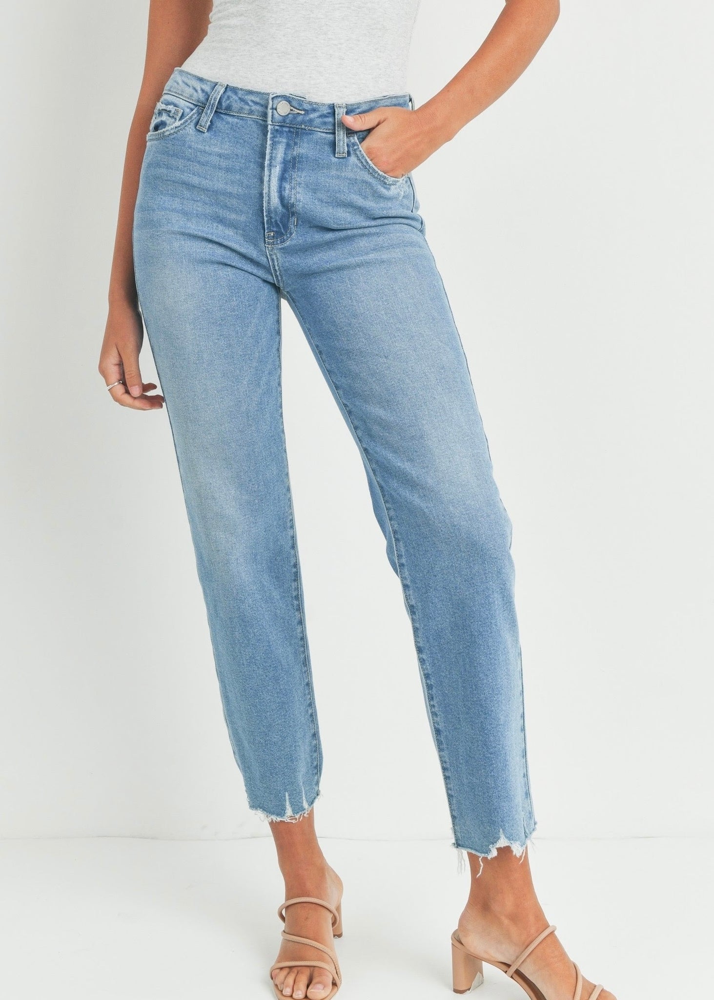 Becca Vintage Straight Cropped Denim