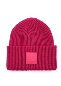 CC Solid Ribbed Knit Hot Pink Beanie
