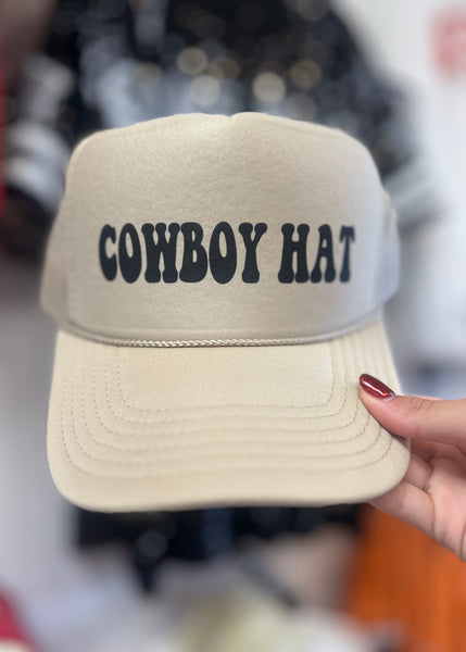 Cowboy Hat - Foam Trucker Hat Tan