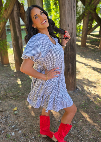 More Of You Black/White Plaid Dress