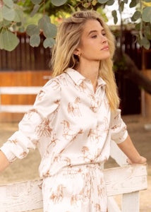 Horse Play Button Up Long Sleeve Shirt
