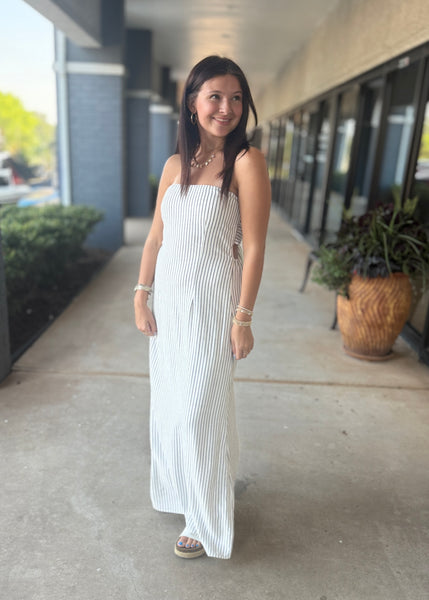 Sunset Serenade Back Tie Maxi Dress