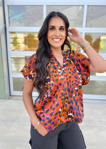 Into The Wild Multi Cheetah Print Blouse