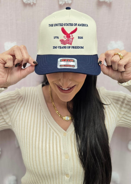 The USA Freedom Canvas Trucker Hat - Navy
