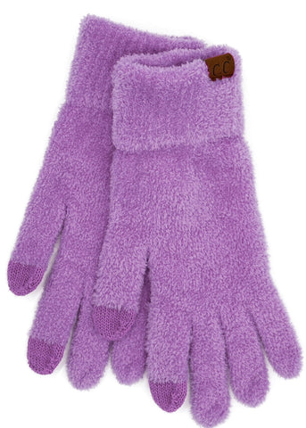CC Plush Chenille Gloves - Lavender