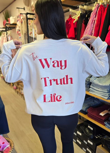 "Trust Jesus" Ivory Sweatshirt