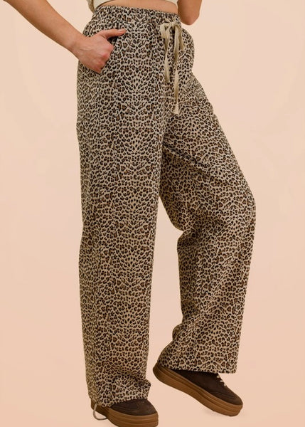 Do The Thang Leopard Linen Pant