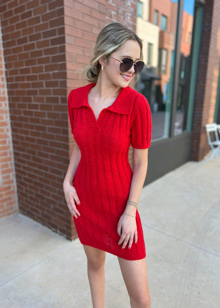 Just Feels Right Ribbed Mini Sweater Dress