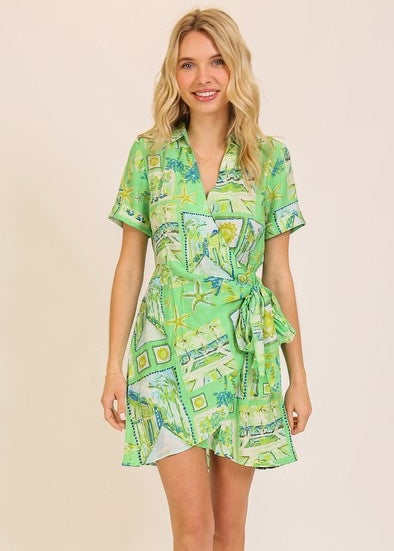 Tropical Dream Wrap Dress