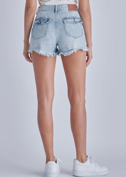 Sierra Light Wash Denim Mom Shorts