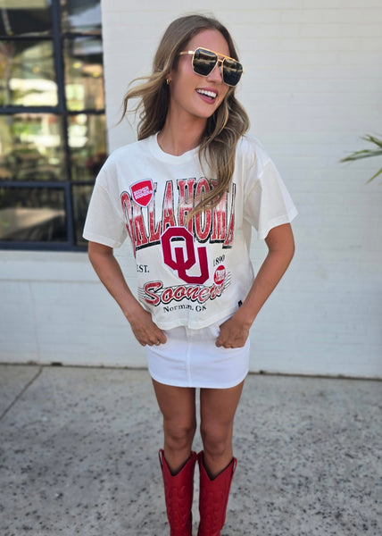 Oklahoma Maddux Multimedia Semi-Cropped Tee