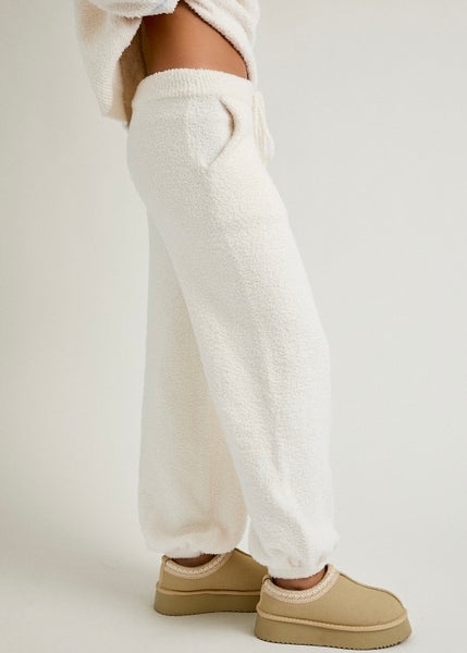 Casual Intentions Cream Cozy Jogger Pants