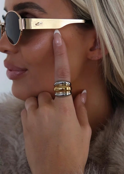 Two Toned Dome Ring