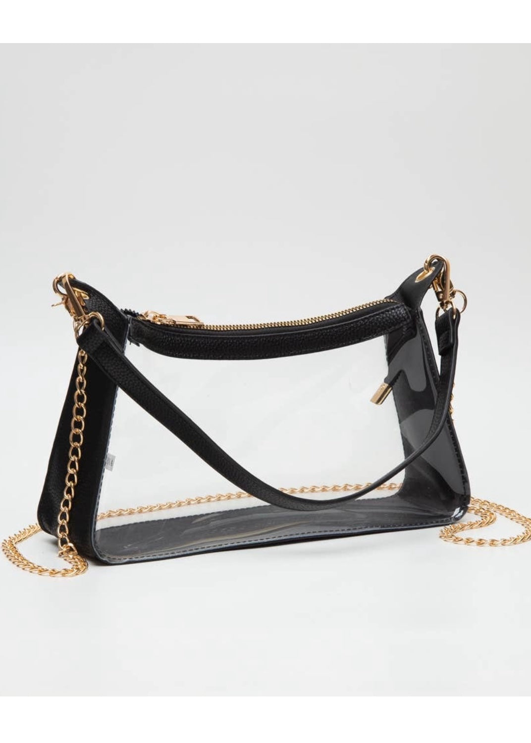 Game Day Stadium Clear Satchel Bag : Black