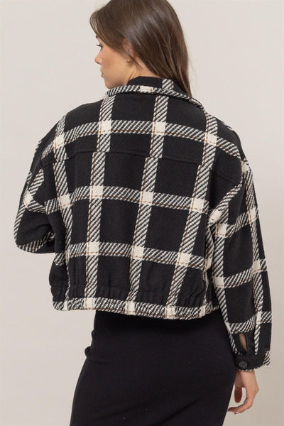 Wait For Me Plaid Double Breasted Jacket