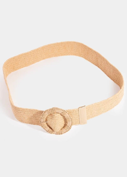 Elastic Intricate Braided Hoop Buckle Belt: KA