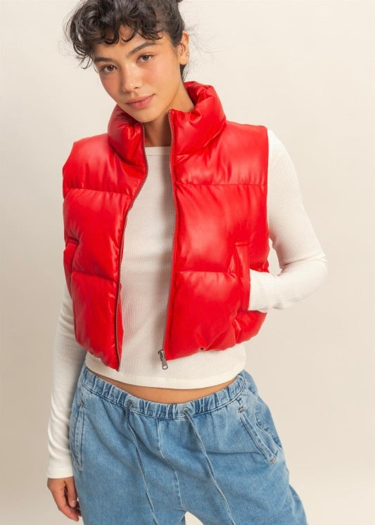 Connected Success Red Puffer Vest