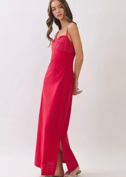 Going For The Win Red Maxi Dress