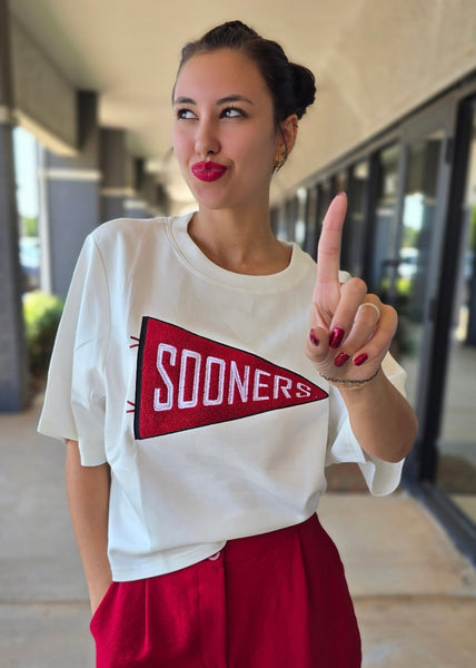 Sooners Chenille Penant Tee