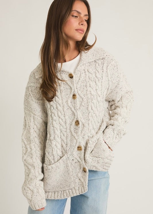 Check Your List Heather Grey Oversized Cardigan