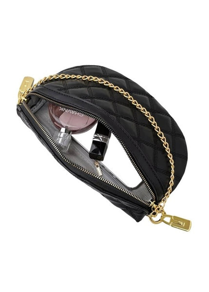 Quilted Black Crossbody Bum Bag