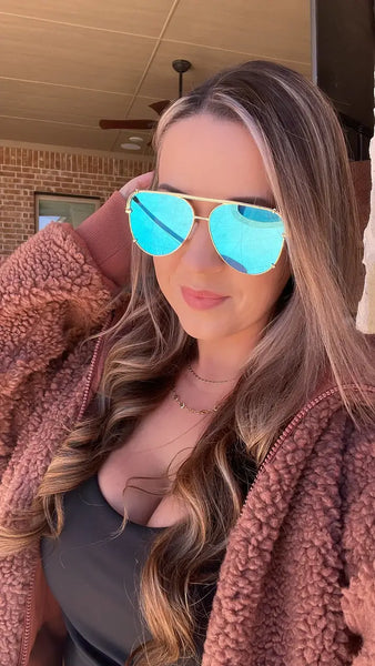 Shay Black Ombré Aviator Sunglasses