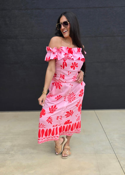 From The Beach 2 Pc Top & Midi Skirt