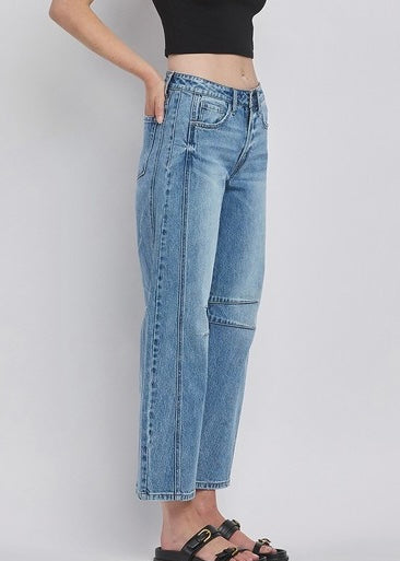 Tingle High Rise Barrel Jeans