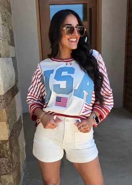 USA Crewneck Top