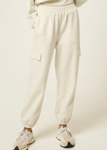 Not Now Heather Grey Cargo Joggers