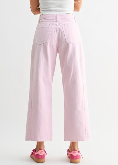 Mallory Pink Barrel Jeans