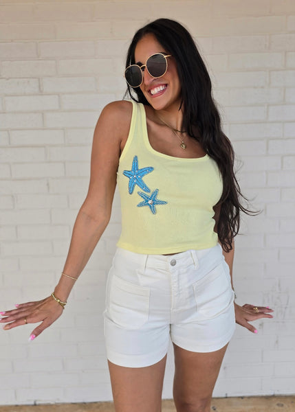 On The Shore Yellow Ribbed Starfish Tank