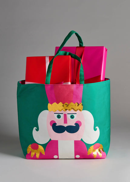 Nutcracker Green Christmas Tote Bag