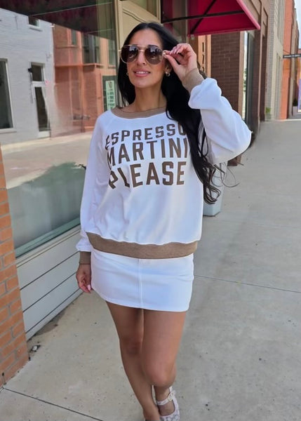 "Espresso Martini Please" Mocha Sweatshirt