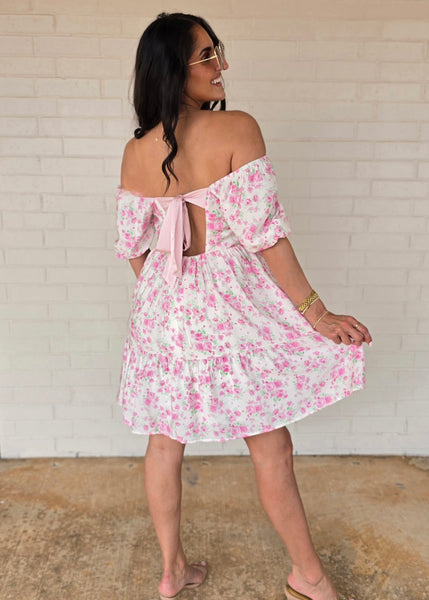 Share The Love Pink & White Floral Mini Dress
