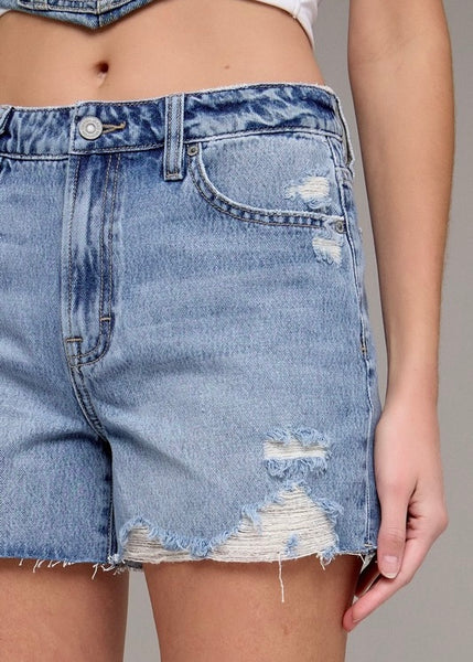 Selena Medium Wash Dad Short