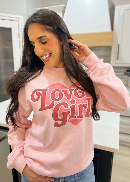 "Lover Girls" Graphic Pink Sweatshirt