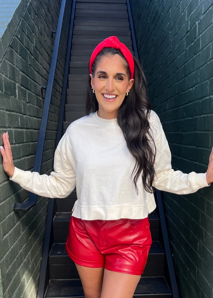 Grace Shiny Red Headband