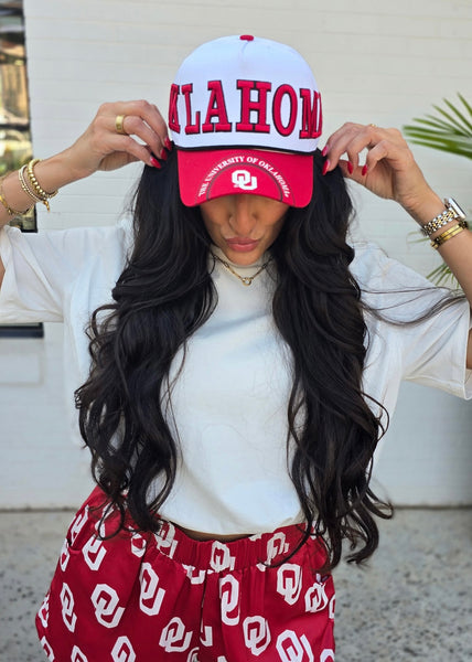 OKLAHOMA 3D Baseball Canvas Baseball Cap