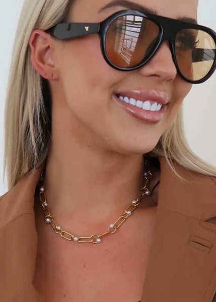 Jennifer Pearl Chain Necklace