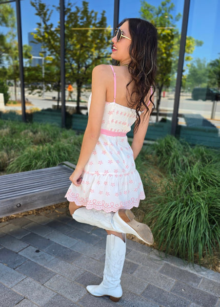 Sweet As Can Be Embroidered Mini Dress