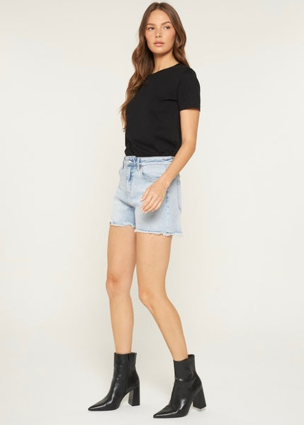 Vega Light Wash Denim Shorts