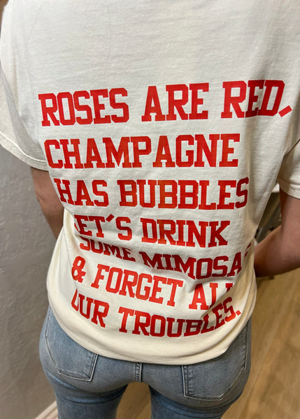 Champagne Troubles Valentine Tee
