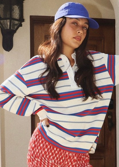 Relax & Chill Striped Long Sleeve Top