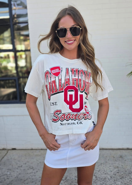 Oklahoma Maddux Multimedia Semi-Cropped Tee