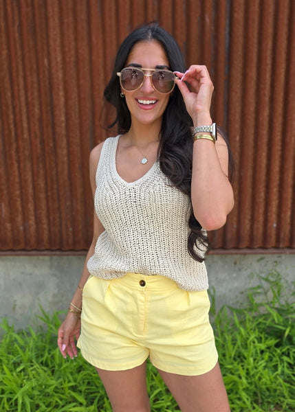Day Dreamer Natural Knit Tank Top