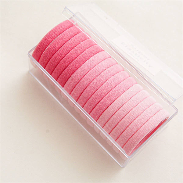 15PCS/BOX SUPER STRETCHY YELLOW ELASTIC HAIR TIES